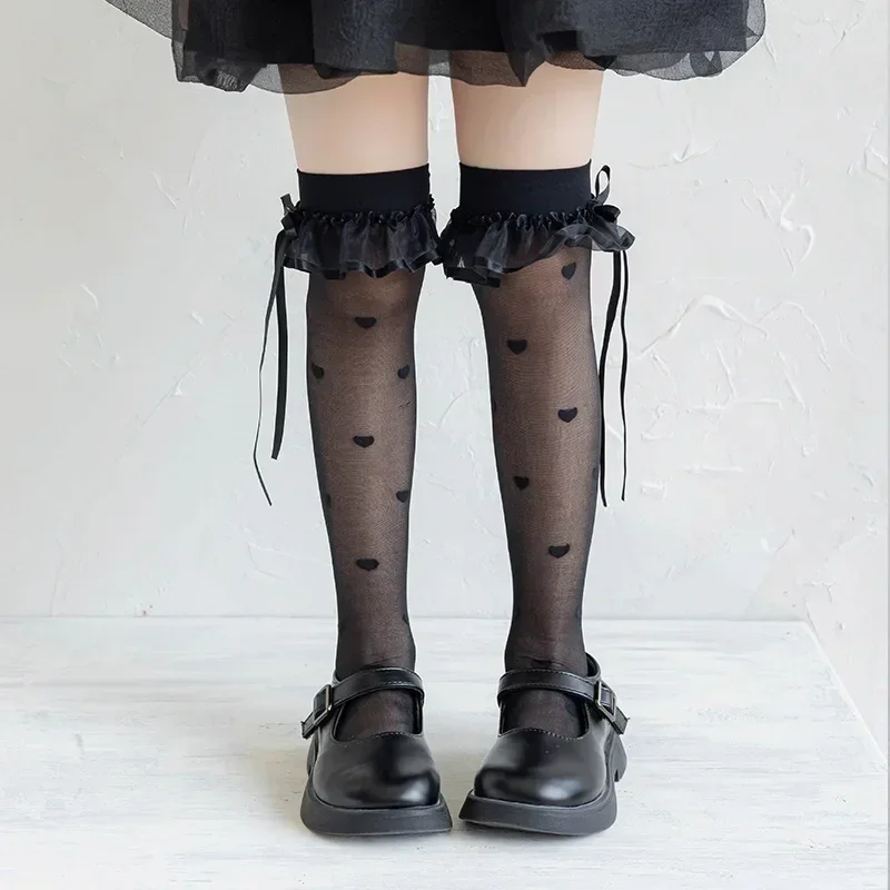 Calcetines escolares para niña hasta la rodilla – algodón transpirable - imagen 4