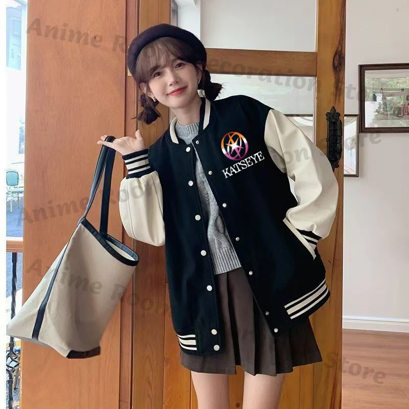 Uniforme de béisbol K-katseye del grupo de niñas para hombres y mujeres, chaquetas de estilo coreano de dibujos animados de Anime, abrigos bonitos de moda femenina, regalos - imagen 2