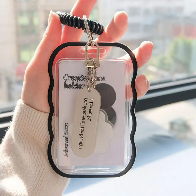 Soporte para sesión fotográfica Kpop de diseño creativo, tarjetero transparente, llavero, fundas para fotos, tarjeta de autobús, funda para tarjeta de estudiante, Protector de fotos