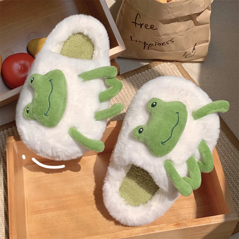 Pantuflas de rana de algodón para mujer – Cálidas y antideslizantes - imagen 4