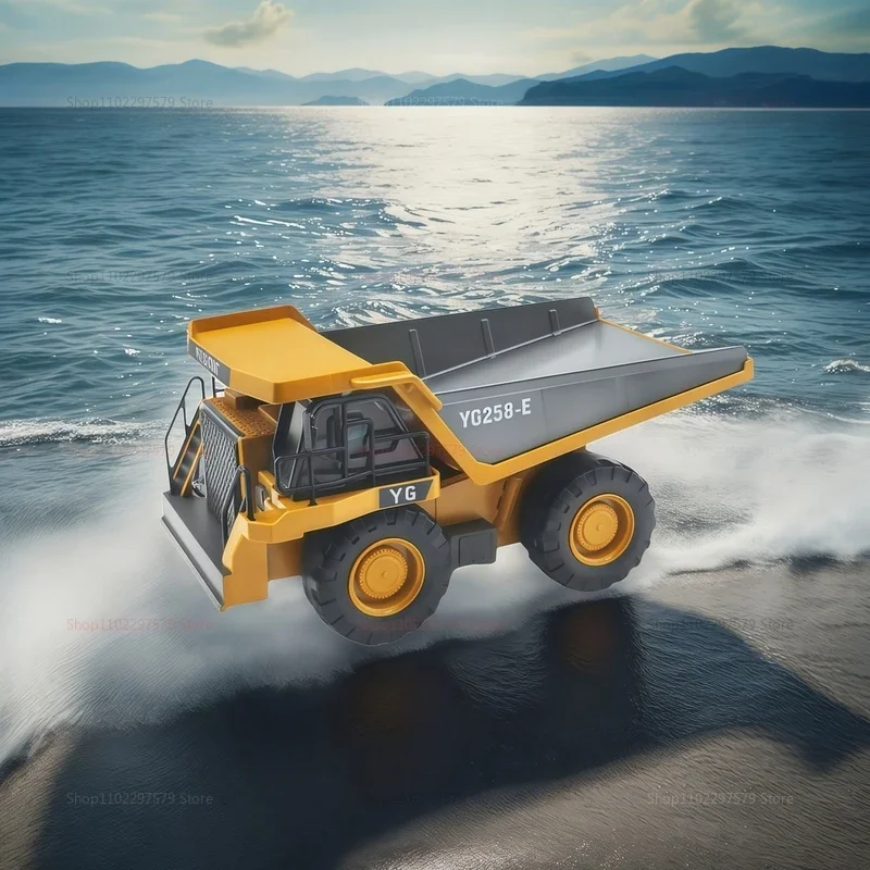 Niños 2,4G RC coche excavadora Bulldozer camión volquete juguetes vehículo de ingeniería eléctrica Control remoto aleación modelo juguete niño regalos - imagen 4