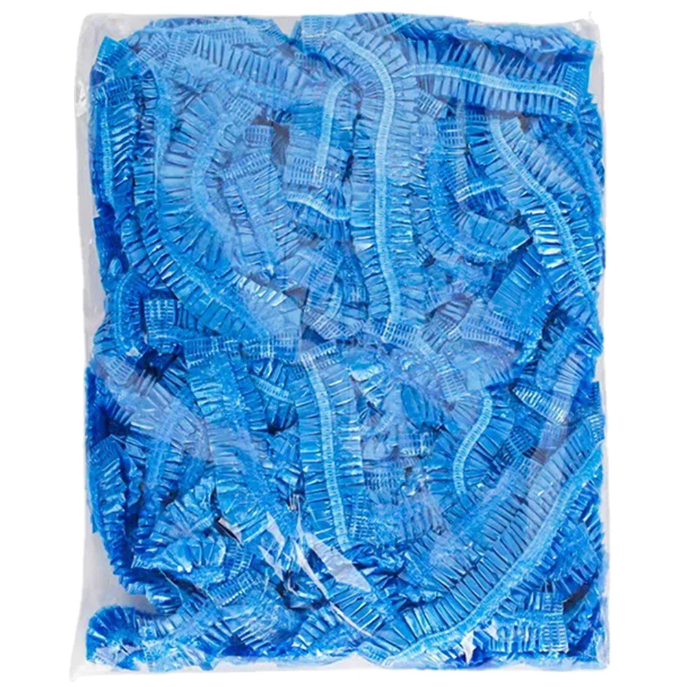 200 Uds. Cubiertas de zapatos desechables duraderas de Pe cubiertas protectoras antideslizantes impermeables para pies para salas limpias casas hospitales