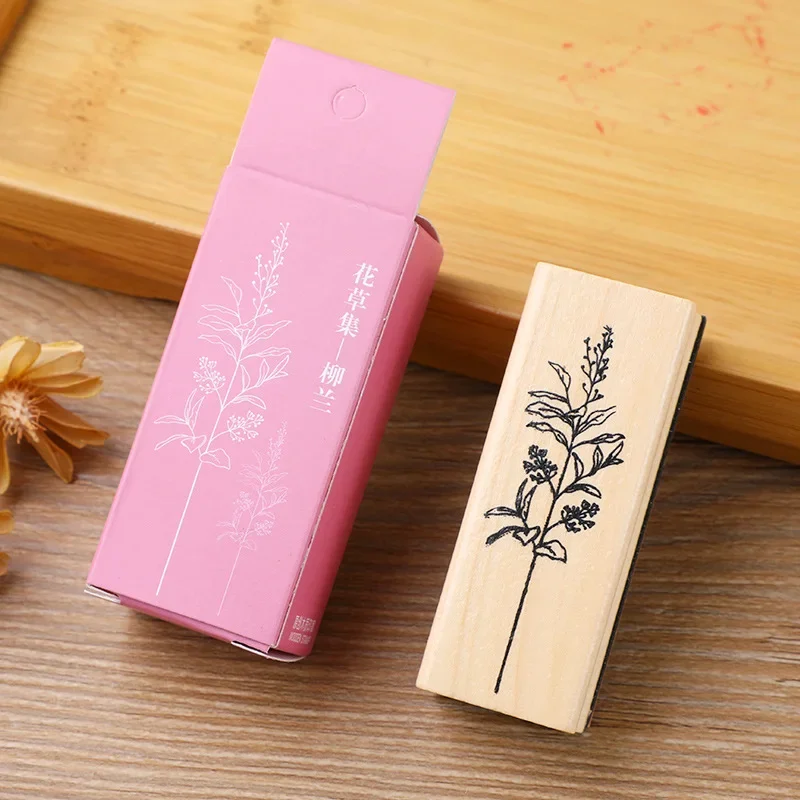 Sellos de madera infantil para crear flores lavanda retro - imagen 2