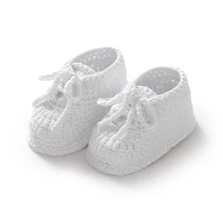 Zapatitos de ganchillo para primeros caminantes con suela blanda