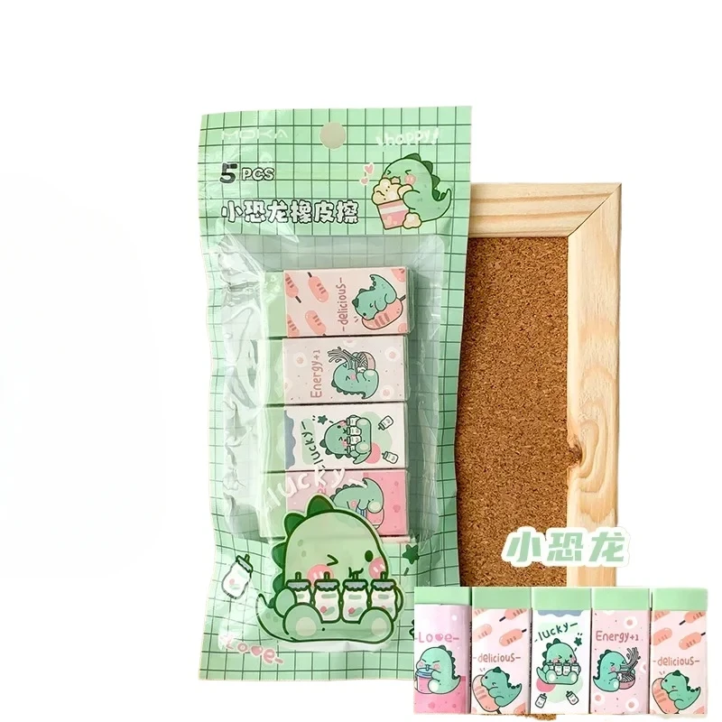 Borrador de dibujos animados de 5 uds., borrador de animales para estudiantes, suministros escolares para niños, regalos, premio Priz para niños, útiles escolares para niños - imagen 5