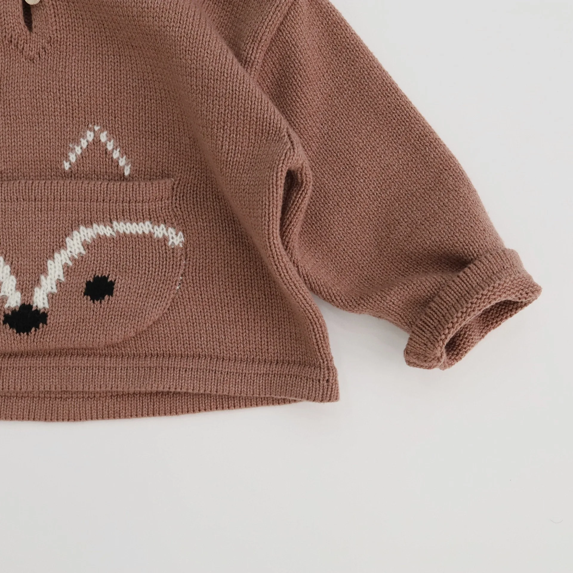 Suéteres Unisex para niños de 1 a 7 años, suéteres con estampado de zorro para niñas, jersey de punto de estilo coreano para niños, traje de punto Base para niñas - imagen 5