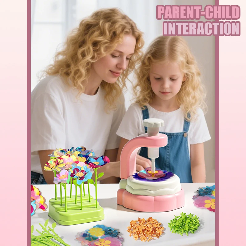 Máquina de grabado en relieve, herramienta artesanal DIY, ramo de tela para niños, conjunto hecho a mano de flores, juguetes educativos, regalo de cumpleaños de imaginación - imagen 2