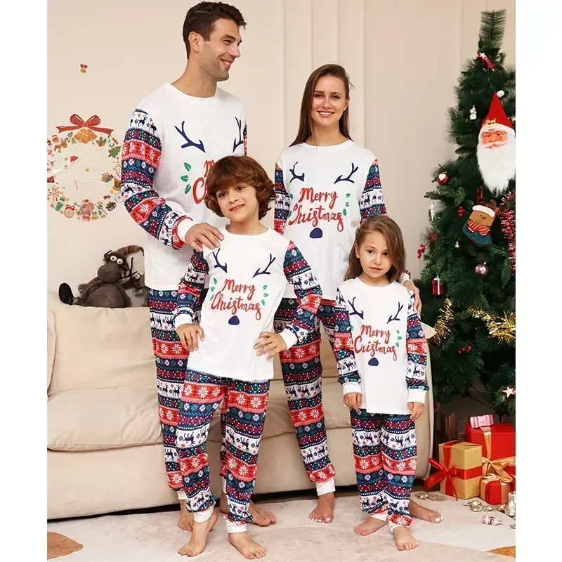 Conjuntos navideños a juego para la familia, pijamas para adultos y niños, conjunto de ropa, peleles para bebé, ropa de dormir informal, pijamas de aspecto familiar de Navidad - imagen 2