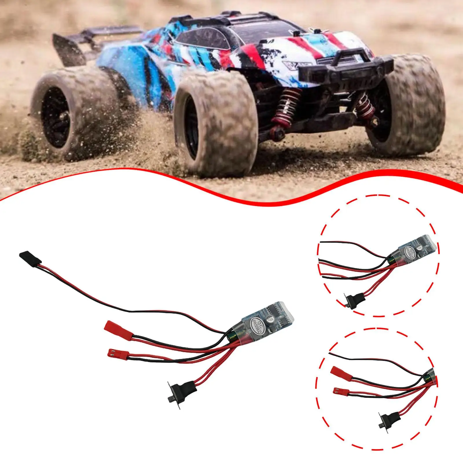 30A Brushed ESC High Performance Brushed Motor Spare Part for 1/12 1/24 1/16 30A Brushed ESC High Performance Brushed Motor Spare Part for 1/12 1/24 1/16