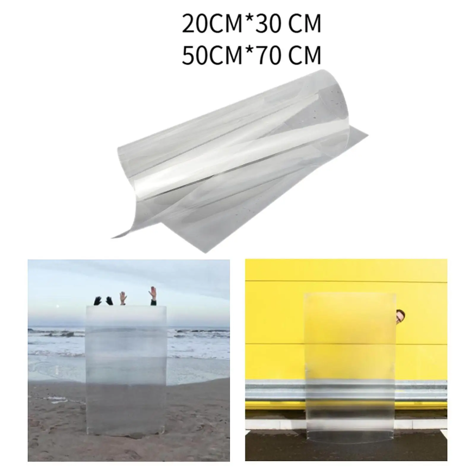 Sheet Invisible Material Lenticular Lens Card Magician Prop Professional Invisibility Shield for Stage Science Hiding