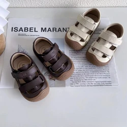 Zapatos antideslizantes para niños, sandalias versátiles, zapatos de bebé de primavera y verano, zapatos de suela blanda para caminar para bebés, zapatos ligeros para niños, zapatos simples para niñas