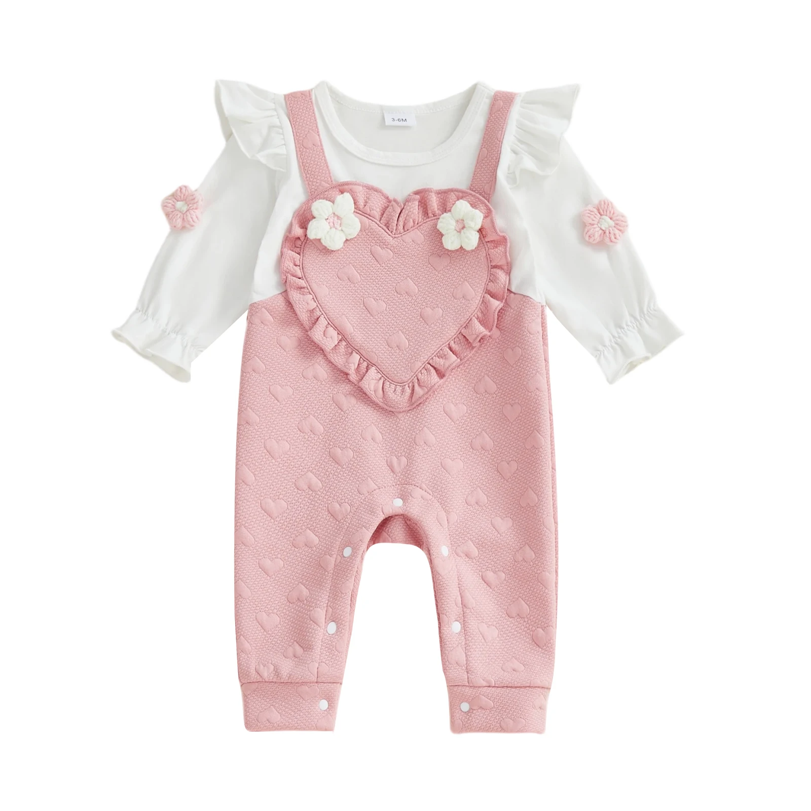 Mameluco Tregren para bebé niña en tono rosa