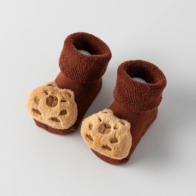 Calcetines de suelo para bebé, calcetines de invierno para recién nacidos, suela antideslizante de algodón, bonitos calcetines de dibujos animados para niños de 0 a 3 años - imagen 4