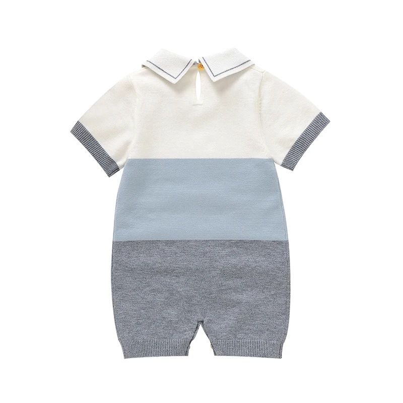 Peleles de manga corta de verano para bebé, ropa de 0 a 18m, monos de algodón tejidos con elefante para recién nacidos, trajes para niños pequeños - imagen 2