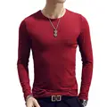 o neck wine red