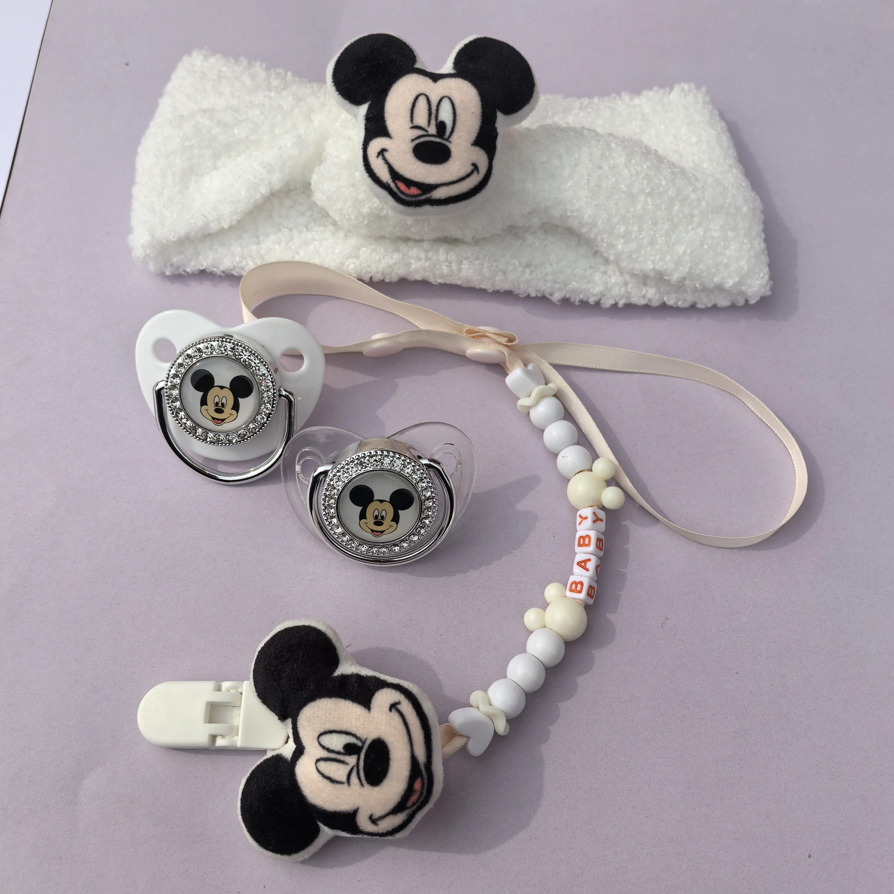 Clip para chupete personalizado de bebé de lujo, soporte para chupete de bebé, pezón de silicona para bebé, Decide Bisfenol, regalo para Baby Shower, diadema para bebé - imagen 5