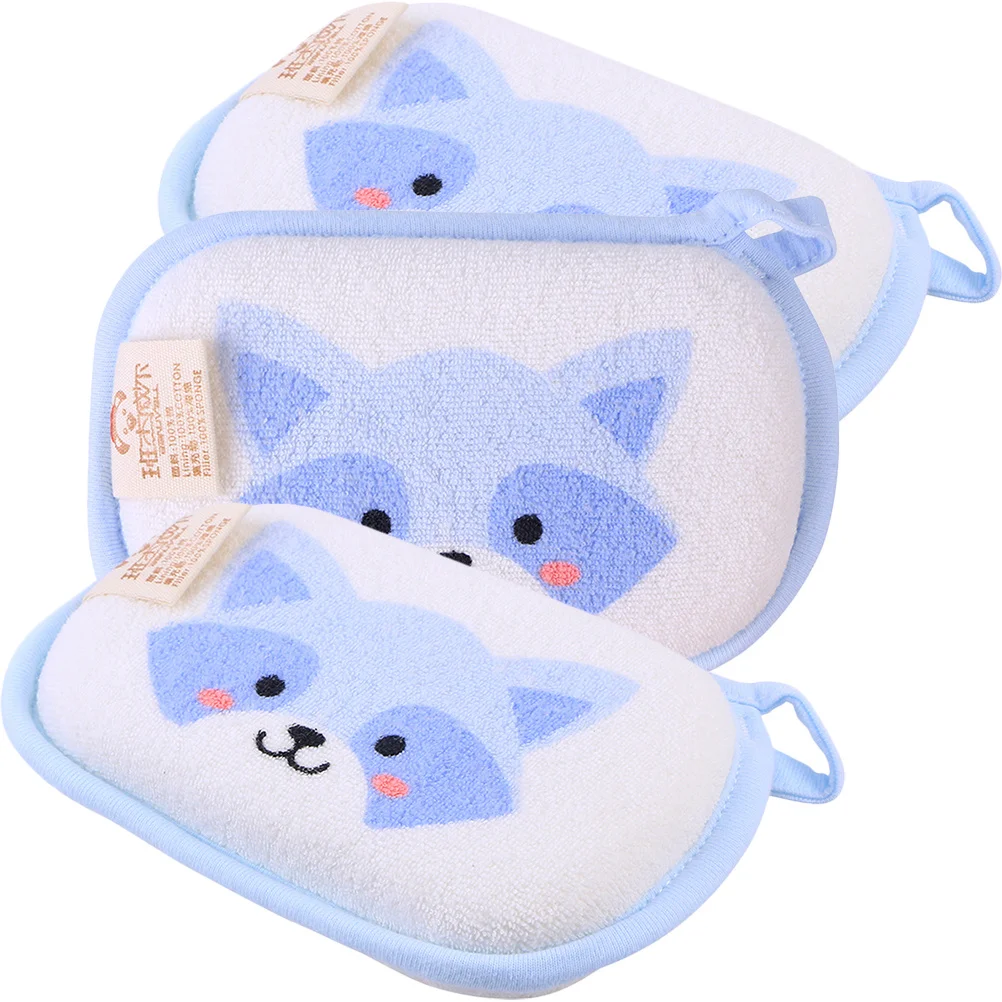 Esponja de baño para bebé, 3 uds., estropajo suave con dibujos de animales para ducha infantil, limpieza hidratante, exfoliante, cuidado suave de la piel para niños - imagen 3