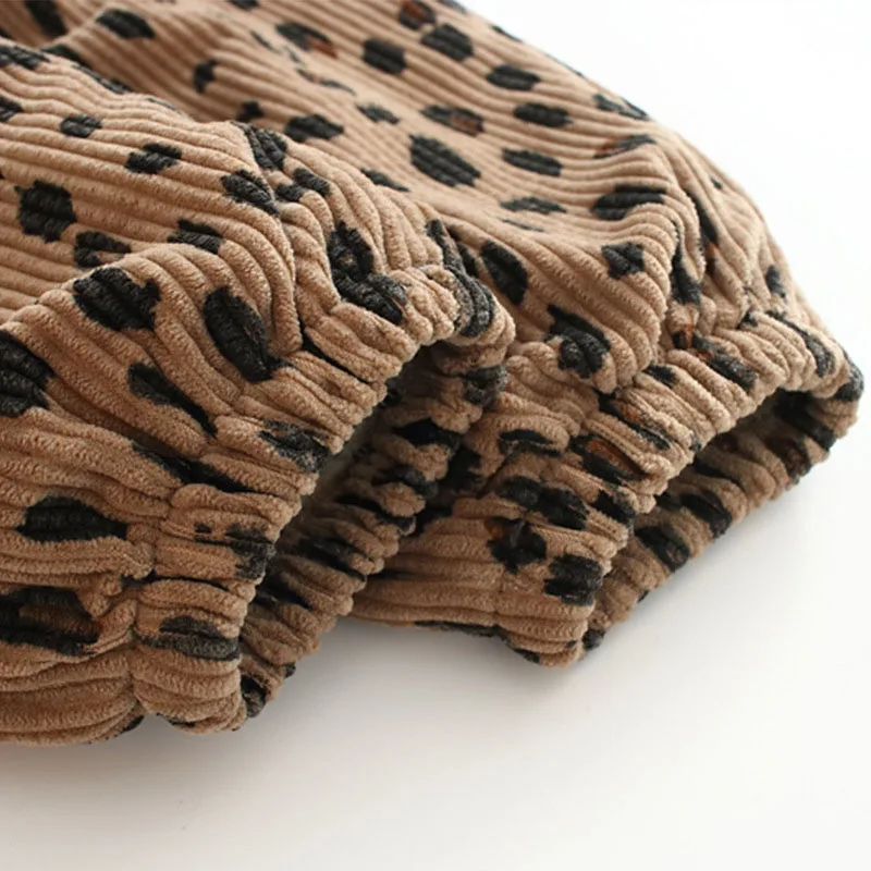 MILANCEL Pantalones de pana con estampado leopardo para niña - imagen 3