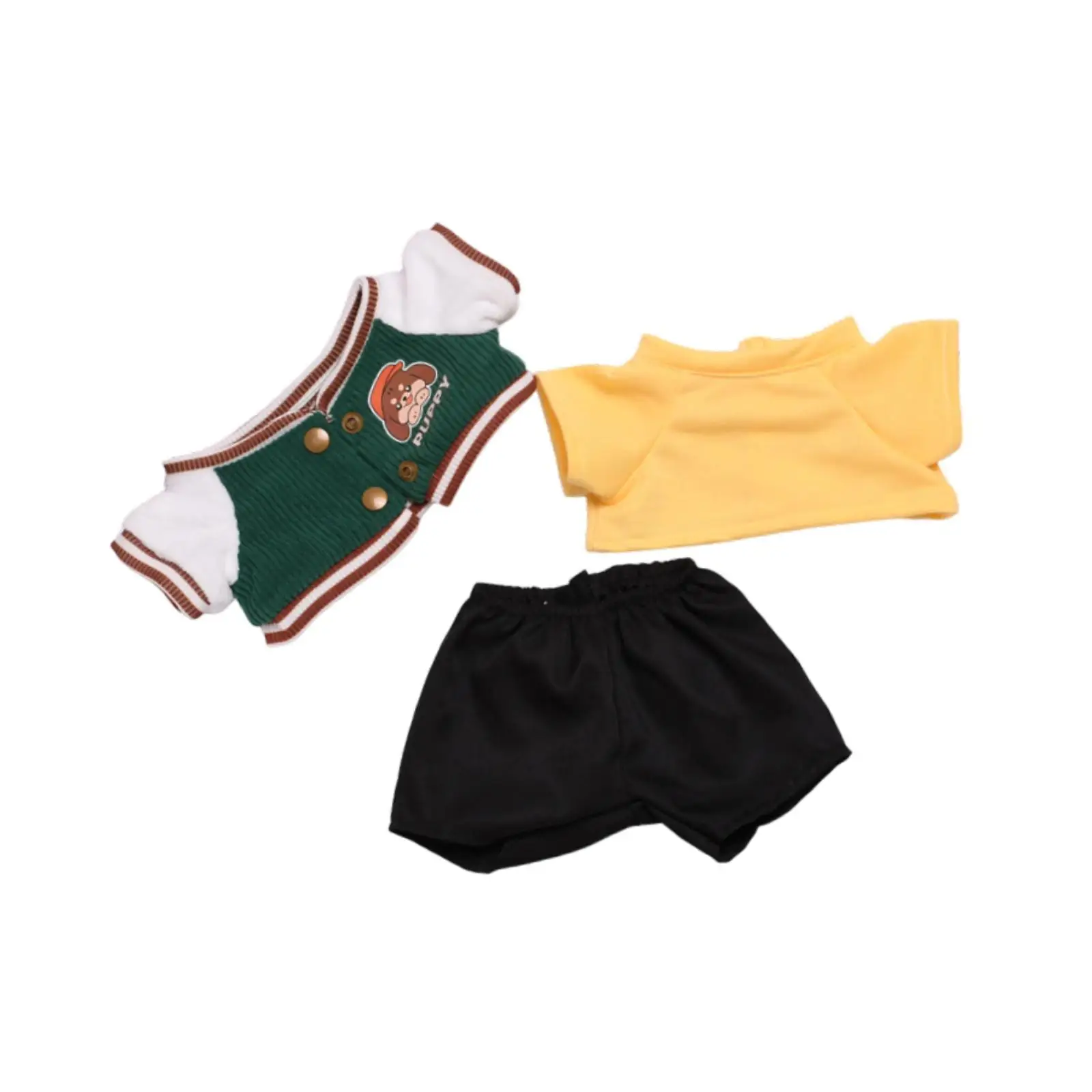 Plush Doll Clothes DIY Soft Doll Short Sleeve Jacket Trousers Stylish Costumes Baseball Suit Cute Stuffed Animals Accessories