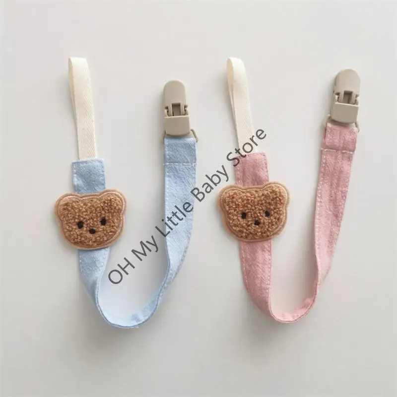 M76C chupete bebé con Clips, soporte, mordedor dibujos animados, cadena dentición simulada, correa para chupete cadena - imagen 4