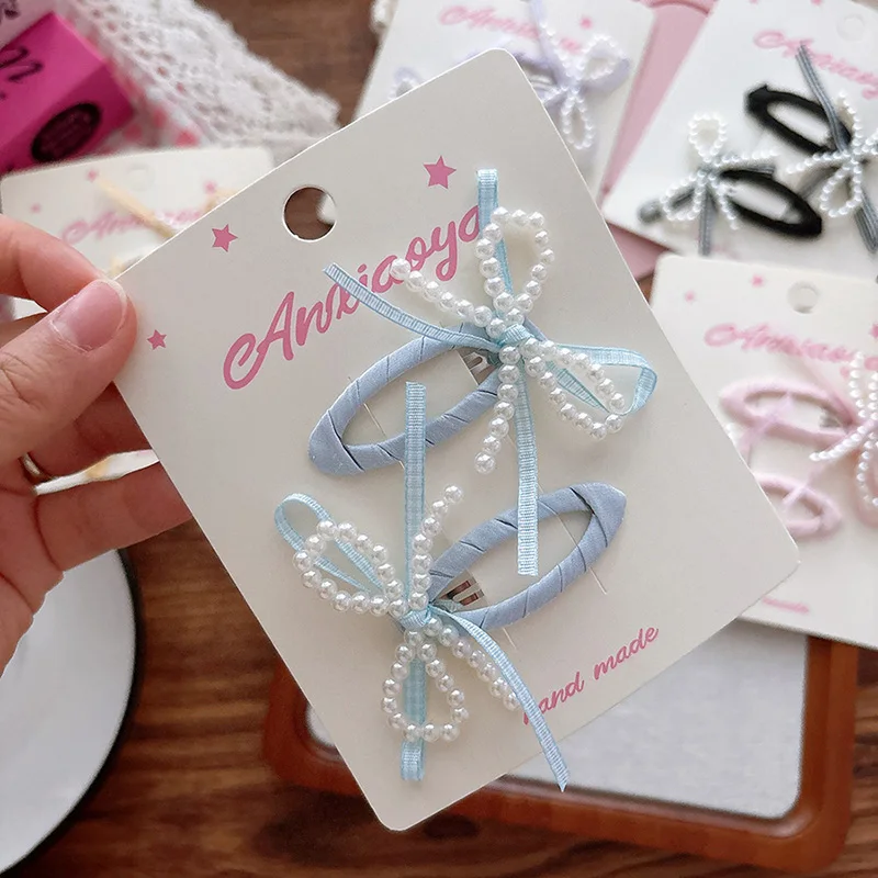 Horquilla infantil con lazo de perlas – Accesorio delicado para niña - imagen 2