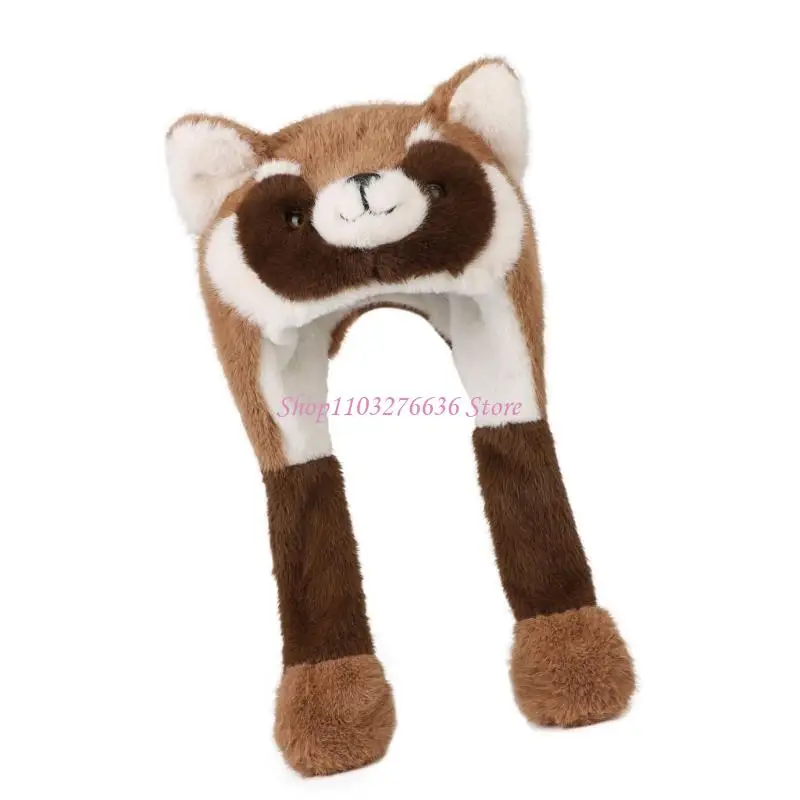 Gorro mapache de lana para bebé con orejas animadas ideal invierno - imagen 5