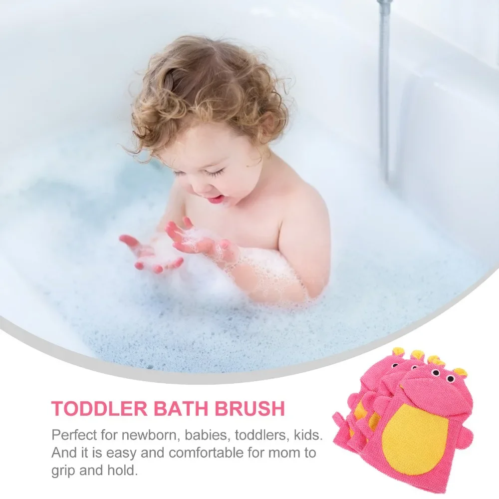 Guantes de baño de dibujos animados coreanos para niños pequeños, esponja de baño, almohadilla de depurador corporal de animales lindos, toalla de ducha de exfoliación suave, 1 Pc - imagen 5