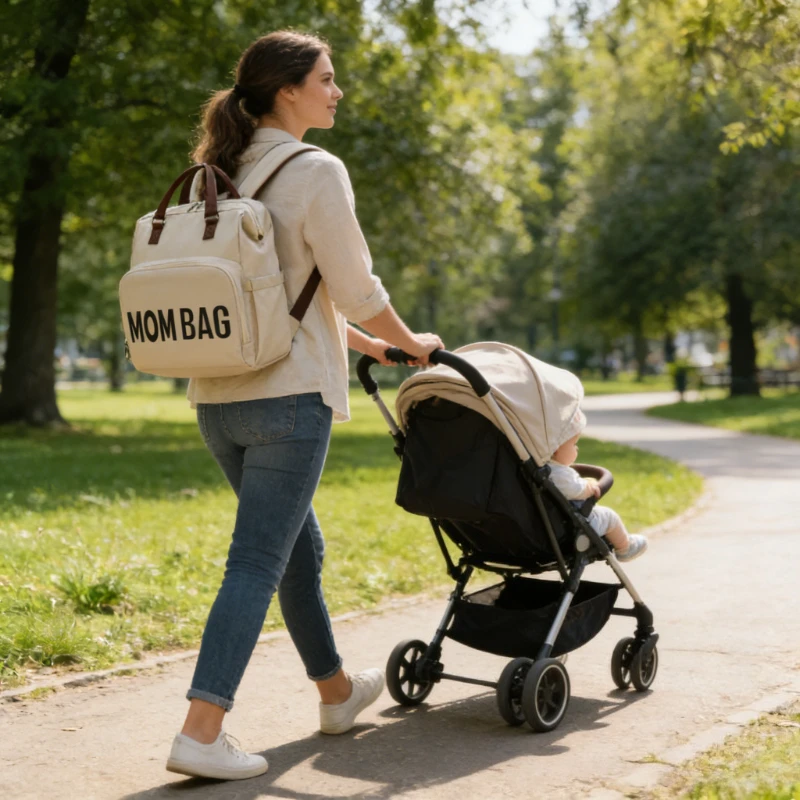 Bolsa de pañales maternal práctica y espaciosa para bebé - imagen 3
