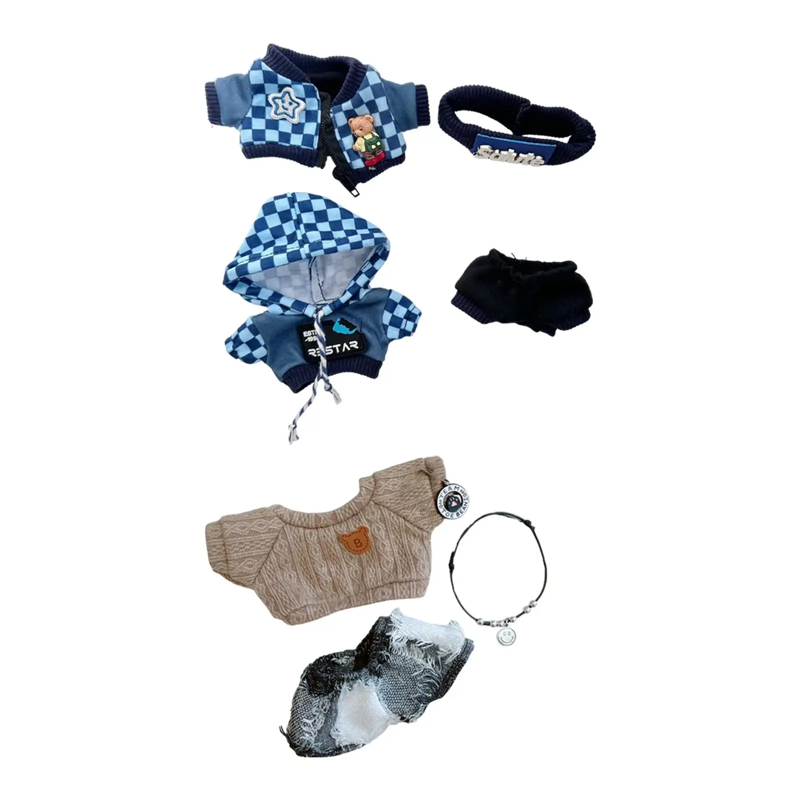 Mini 6 inch Doll Clothes Children's Gifts Set Doll Clothes for Pendant Doll