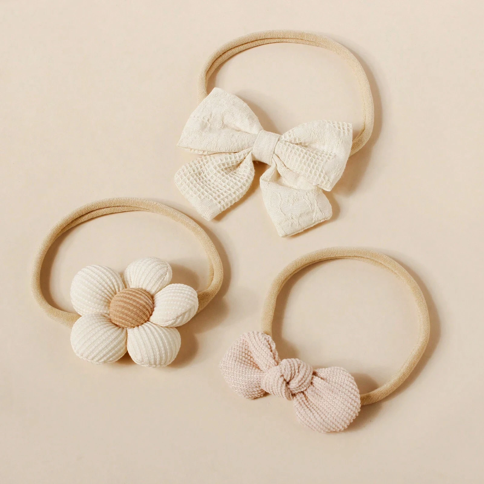 Diadema infantil con lazo floral para niña – Accesorio pelo - imagen 4