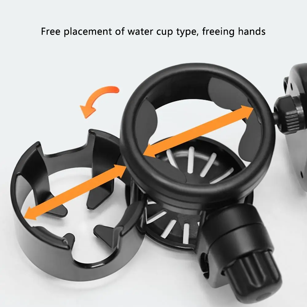 Portavasos para cochecito de bebé diseño 3 en 1 360 °   Soporte antideslizante para vasos con rotación, bandeja para botellas de agua con montaje Universal multifunción - imagen 3