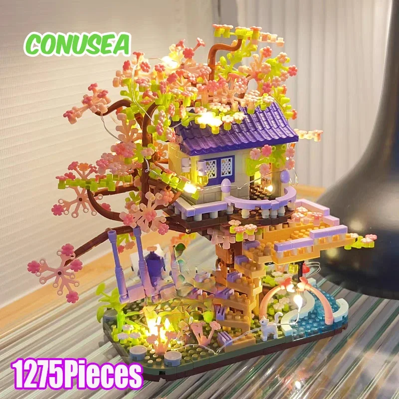 Bloques de construcción micro con flores para casa árbol DIY - imagen 2
