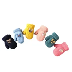 Manoplas de felpa Mohair para invierno – Bebés y niños