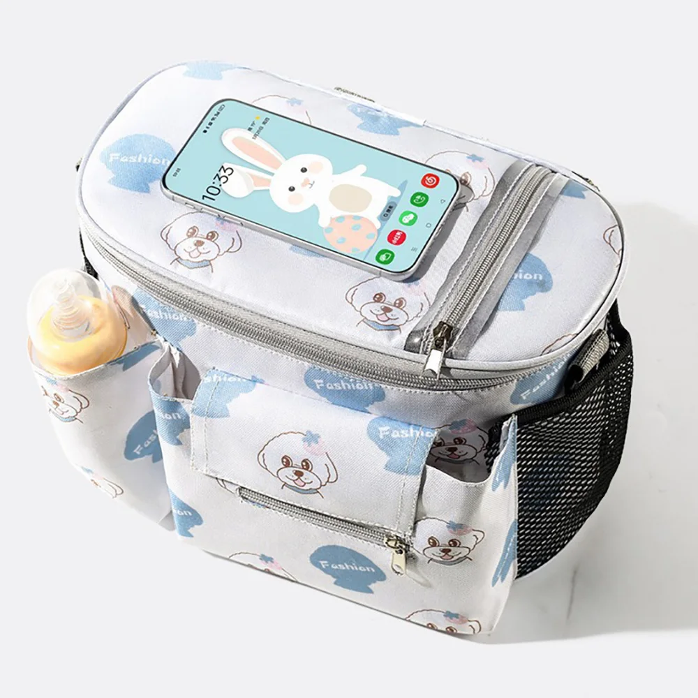 Bolsa de pañales para cochecito con espejo transparente - imagen 4