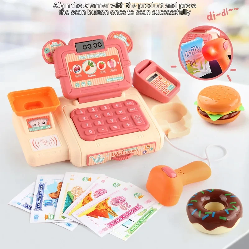 Caja registradora de juguete con sonido y luces para niños - imagen 2