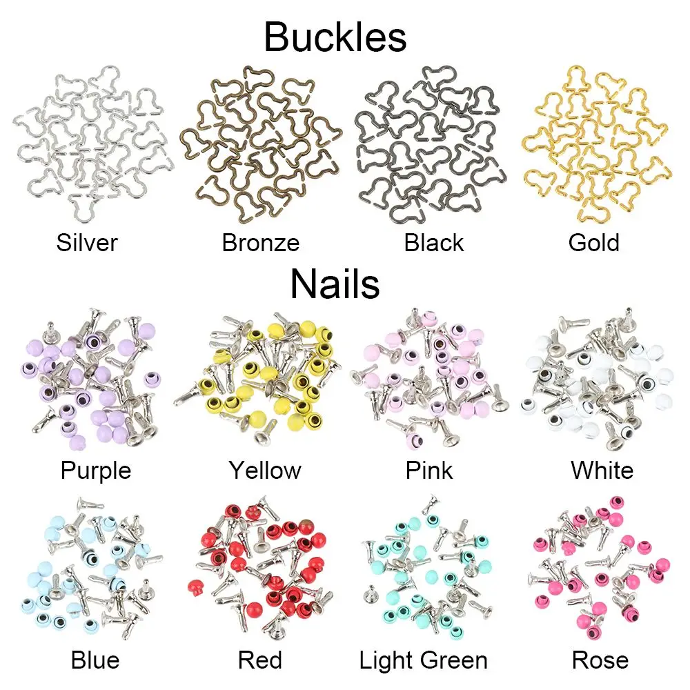 20 piezas accesorios de costura DIY para niñas, hebillas para muñecas, botones de cinturón, pantalones, bolsos, accesorios, hebilla de Metal - imagen 5