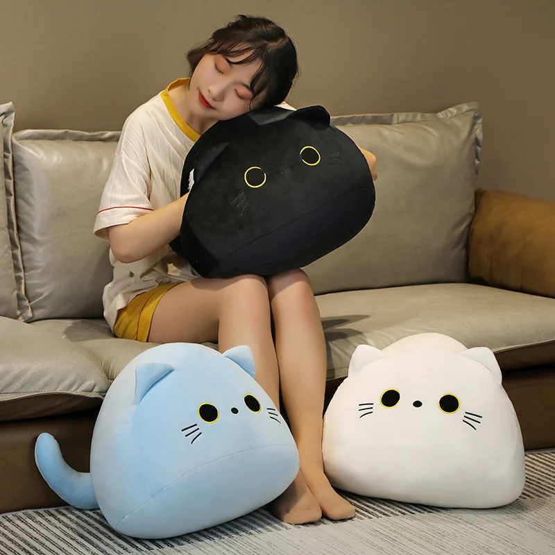 Almohada peluche de gato negro de felpa suave para regalo - imagen 5