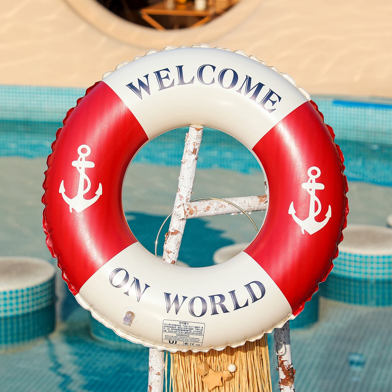 Flotador infantil con ancla – Estilo retro para piscina y playa - imagen 5