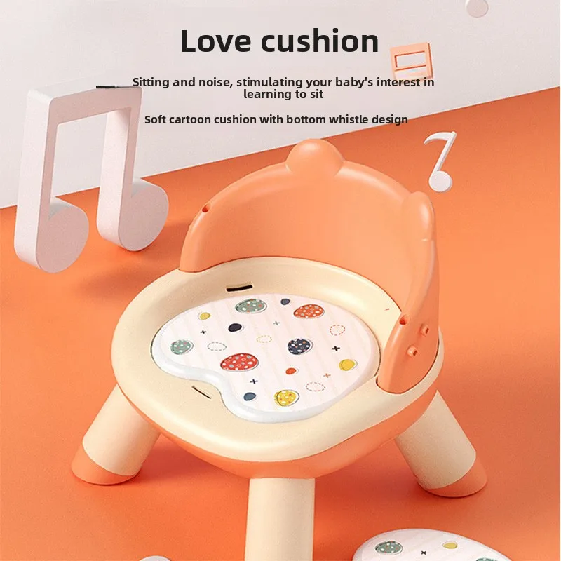 ‌ Trona ajustable para bebé, silla de alimentación reclinable de 3 posiciones, asiento acolchado con bandejas, diseño de dibujos animados fácil de limpiar - imagen 2