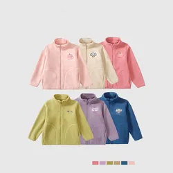 Abrigo de lana con estampado animal para niños