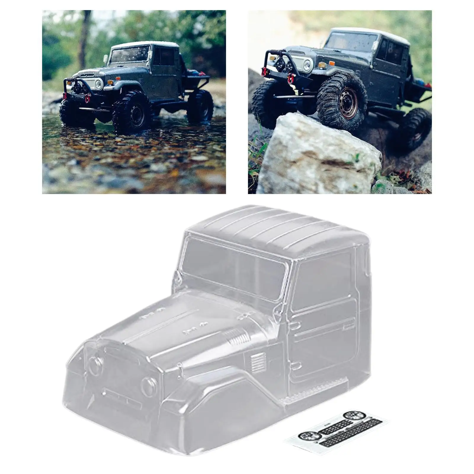 RC Truck Body Shell RC Clear Body Unpainted Realistic DIY 11.02'' RC Classic Model Car Shell Body for 1/10 DIY Modified Parts