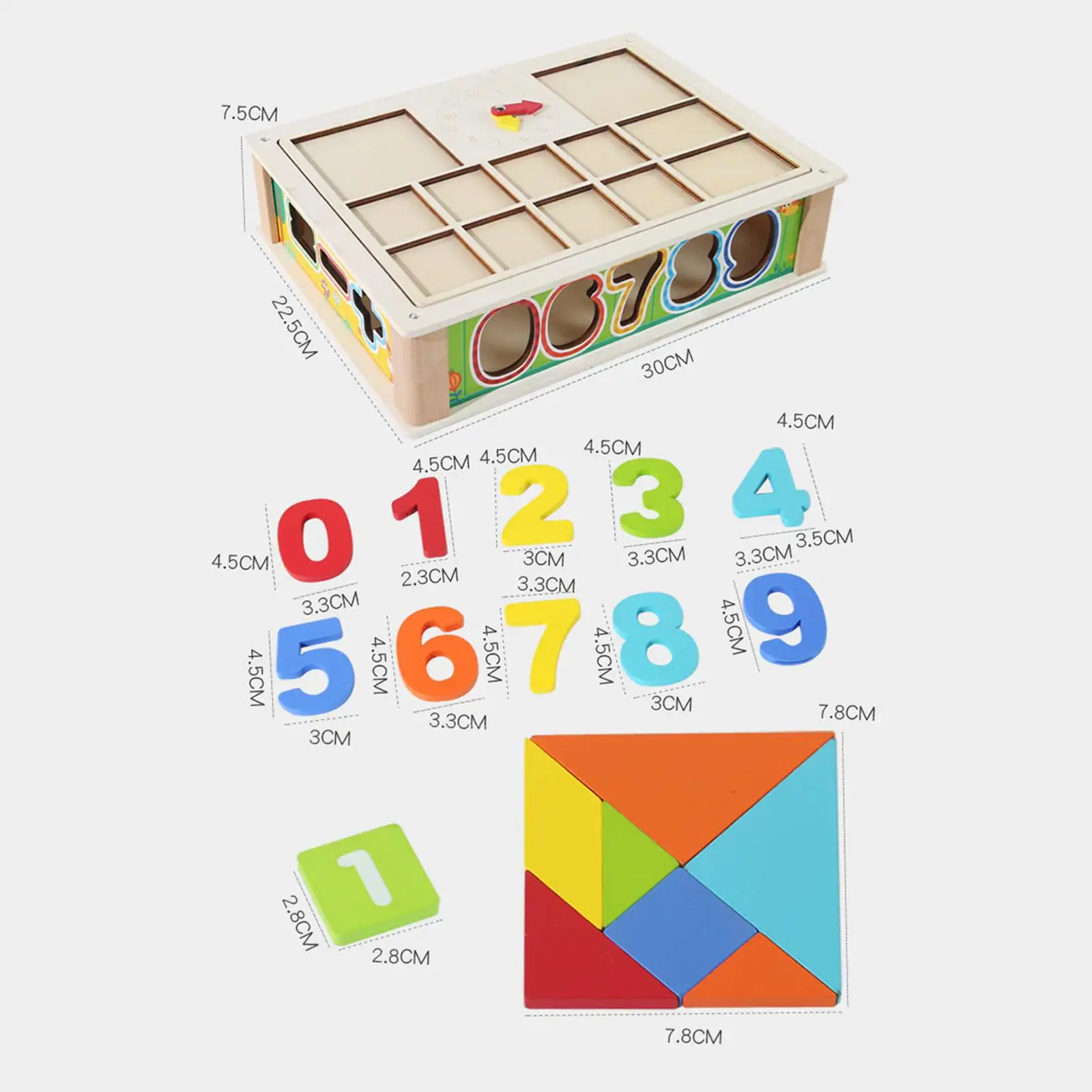 Computing Learn Boxes Wooden Blocks Number Activity Toy Division Children Counting Shape Matching Toy Children Count Shapes