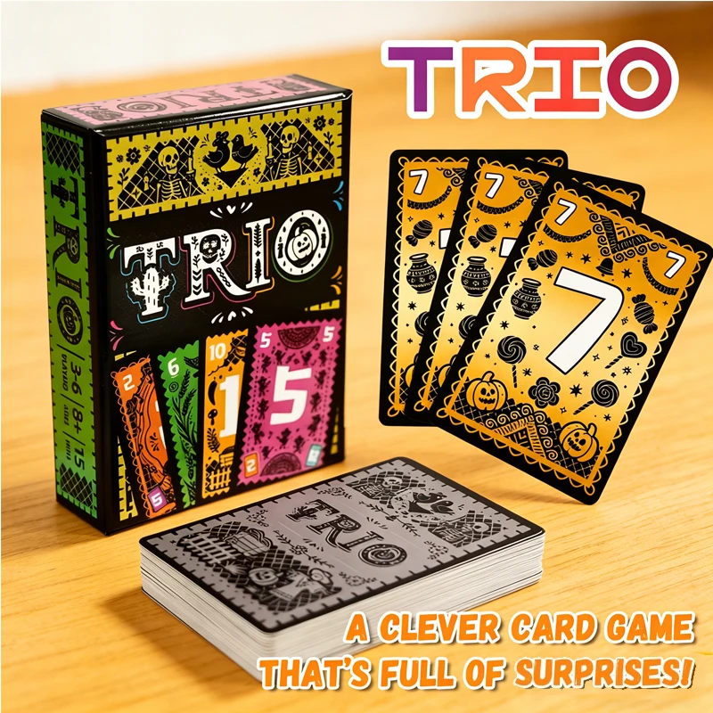 Juego de cartas Trio, juego de mesa de estrategia, familia, amigo, fiesta, escritorio, entretenimiento perfecto, 3-6 jugadores, juego de mesa interactivo, regalos