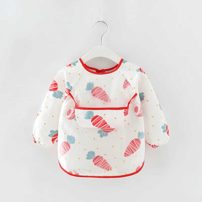 Baberos para bebé recién nacido de 0 a 2 años, blusa impermeable de manga larga, vendaje inverso, ropa para comer infantil, delantal, babero, ropa protectora - imagen 3