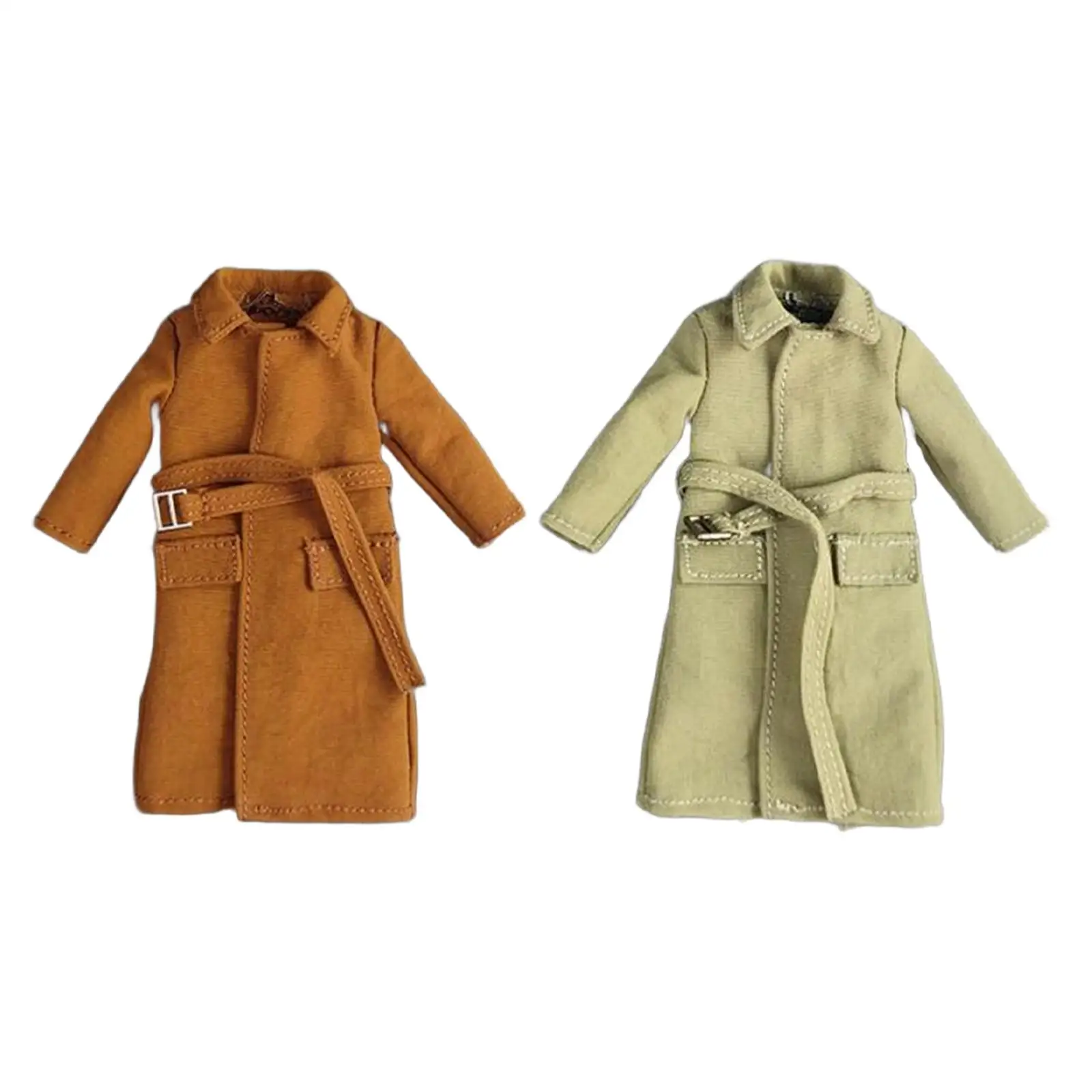 1/18 Scale Action Figures Long Windbreaker Clothes Accessories Soft Outfits