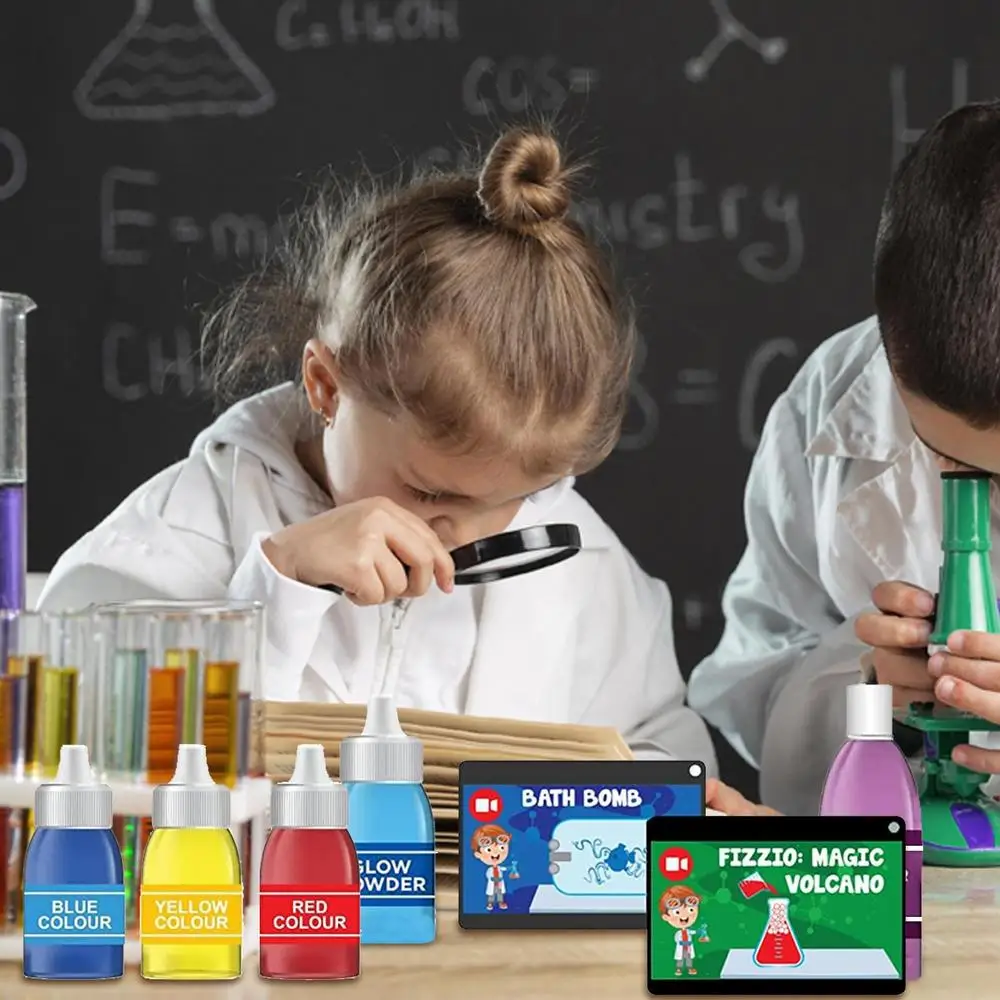 Materiales incluidos en el kit de química infantil