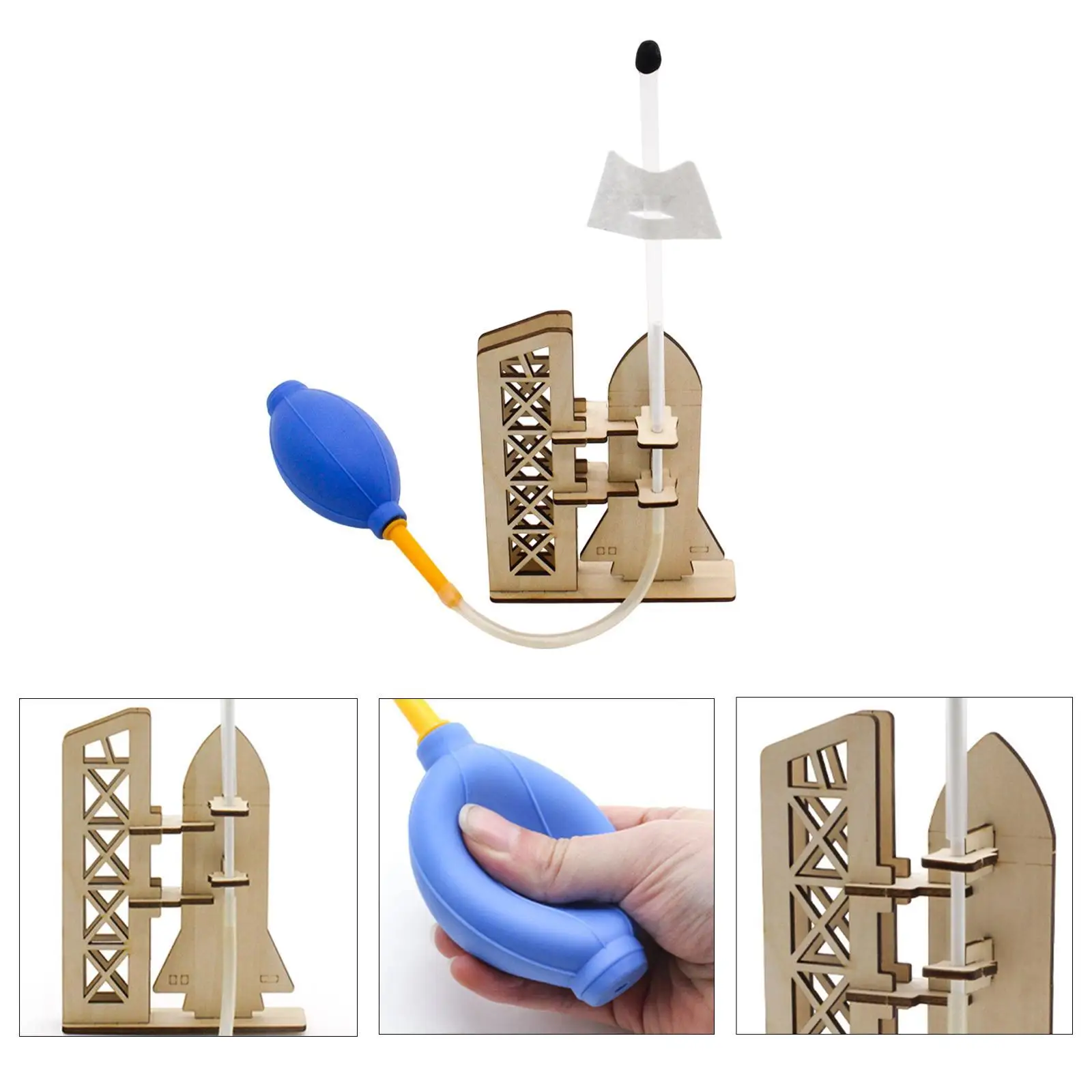 Manual Air Rocket Model Set Stem Educational Toys Creative Science Experiment Toy Teaching Aid for Home Teachers Students