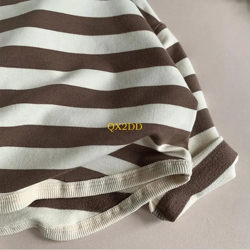 Sudadera de algodón a rayas para niños – Estilo vintage sin cremallera - imagen 4