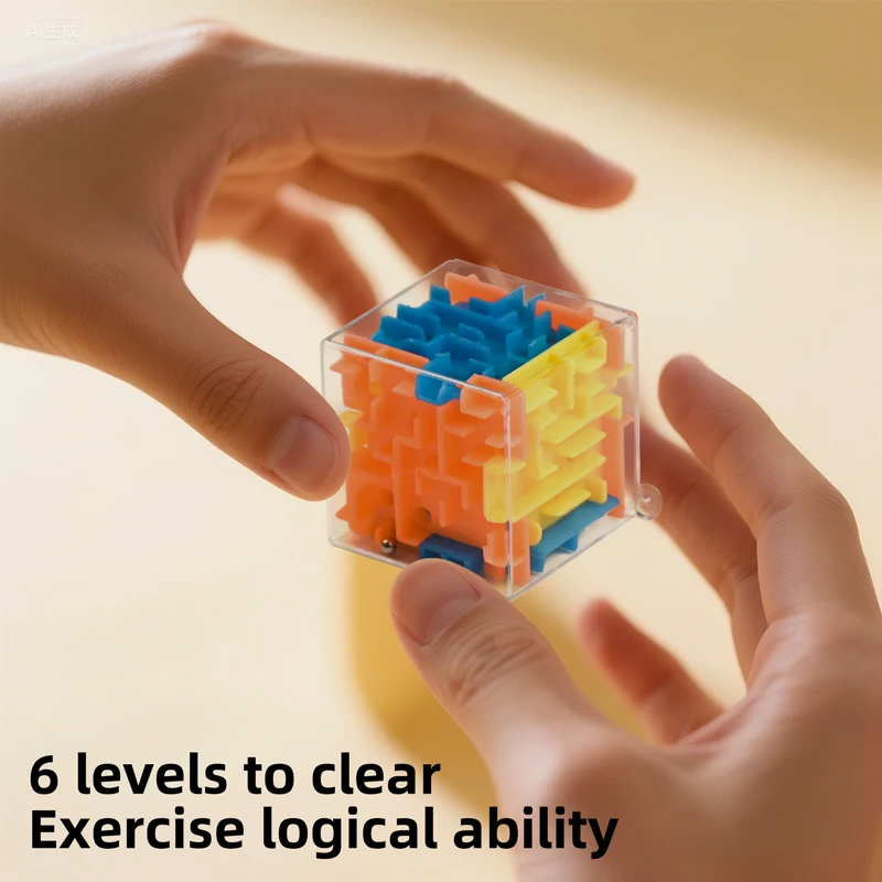 1-3 uds laberinto 3D cubo mágico rompecabezas transparente de seis caras cubo de velocidad bola rodante niños juguetes educativos para aliviar el estrés regalos - imagen 4