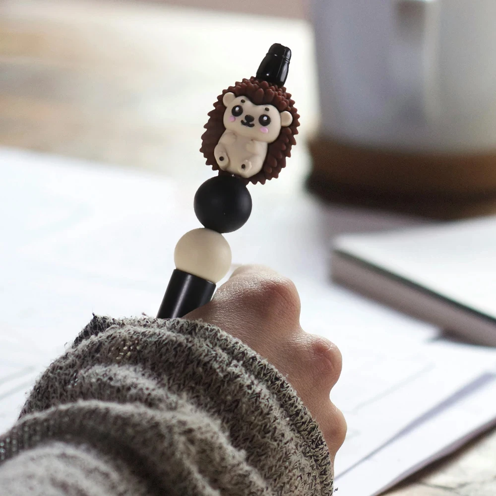 5/10 Uds. Cuentas de enfoque de silicona de dinosaurio erizo estereoscópico 3D para joyería DIY pulseras llavero pluma Etc. Productos hechos a mano - imagen 4